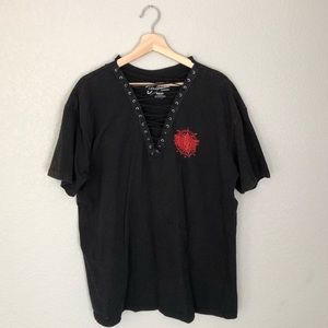 Slipknot Lace Up Front Tee